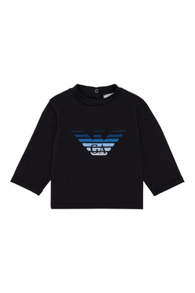 Embroidered Eagle Long-Sleeve T-Shirt